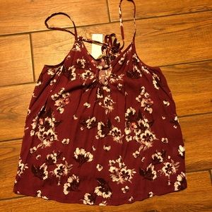 Floral strapped top